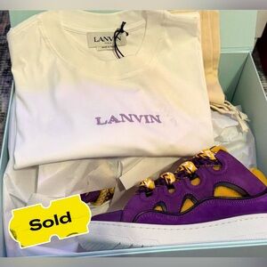 🛑SOLD🛑 Lanvin Purple and yellow sneakers